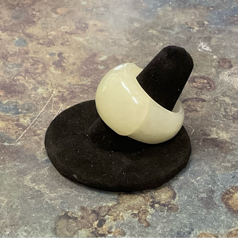 Statement Nephrite Jade Ring - image 2